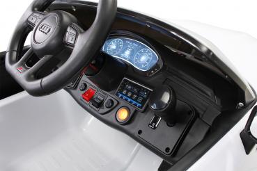 Kinder Elektroauto Audi S5 Cabriolet 2x45 Watt Motor 12V10Ah Batterie Leder Sitz Weiß - Elektro Auto Elektroauto Kinderauto